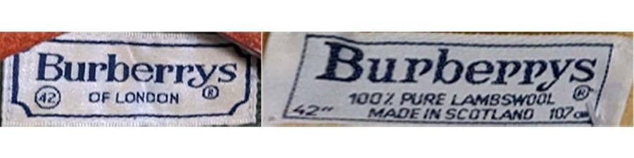 Etiquetas Burberry reales, Años 90