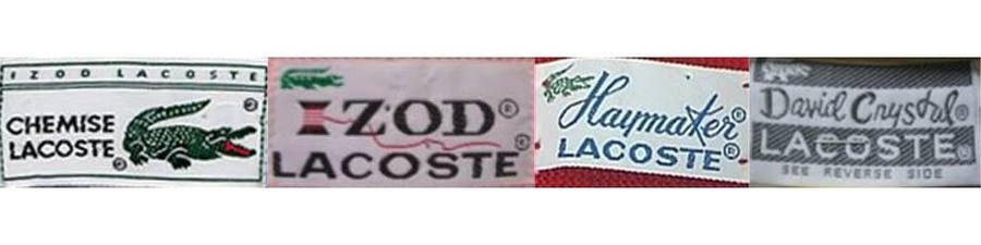 Etiquetas Lacoste reales, Años 60