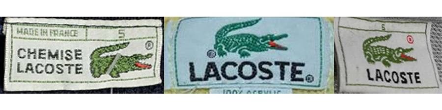 Etiquetas Lacoste reales, Años 80