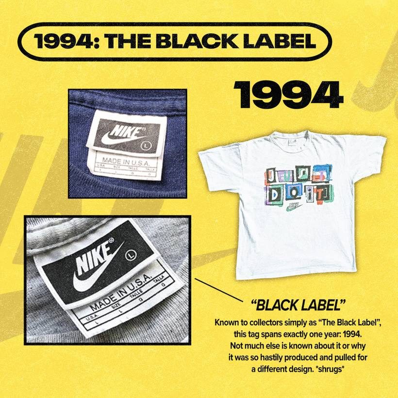 Etiquetas Nike reales, 1994: Black Label