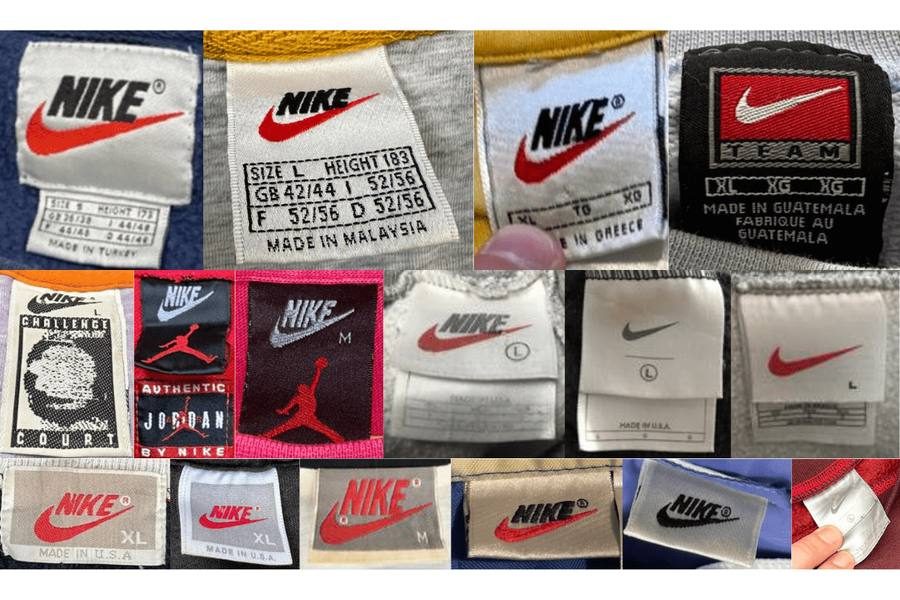 Etiquetas Nike reales, Años 90